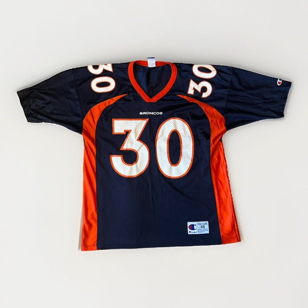 Vintage Champion Terrell Davis #30 Denver Broncos Jersey Authentic NFL Sz 48 XL